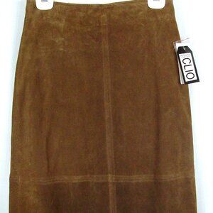 Clio Brown Suede Skirt Vintage NWT Size 6